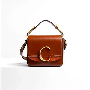 Chloé Mini Chloé C Bag in Dark Brown